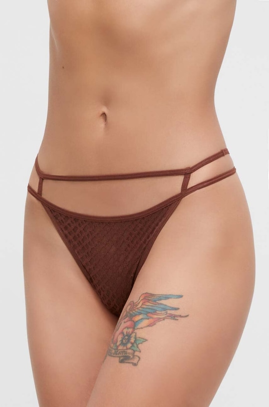 BOSS stringi dzianina brązowy 50510007