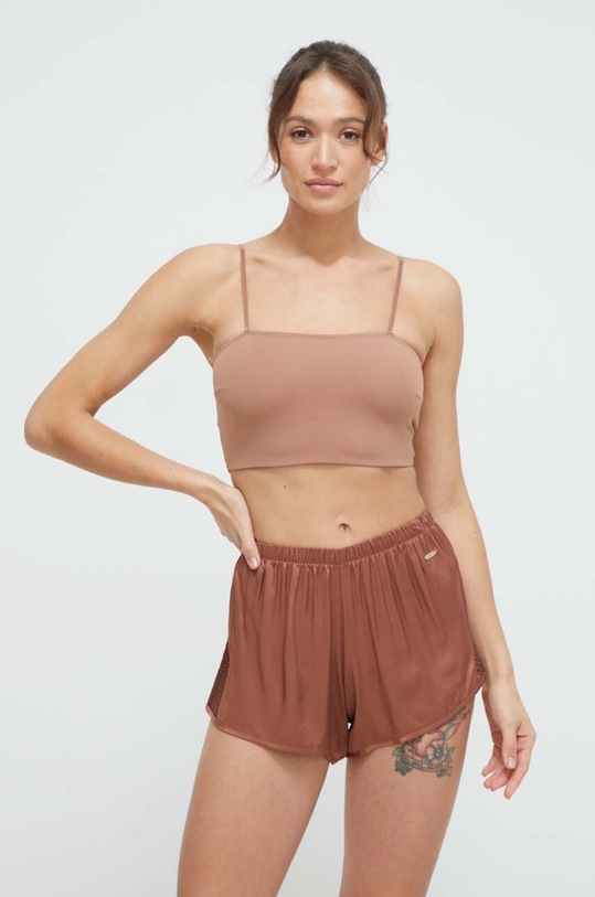 BOSS pantaloni scurți de pijama fund maro 50511128