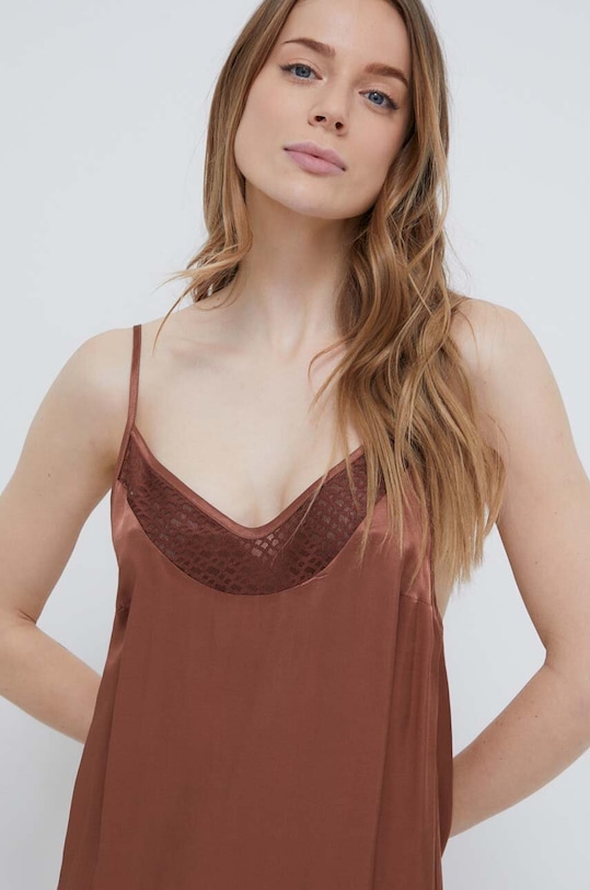 BOSS koszulka nocna brązowy 50511432