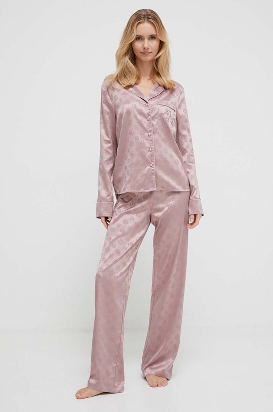Πιτζάμα Guess O4RX04.WFTL0 ροζ SS24