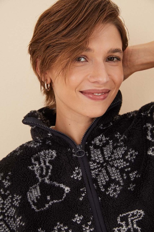 women'secret szlafrok Snoopy 4416255 czarny SS24