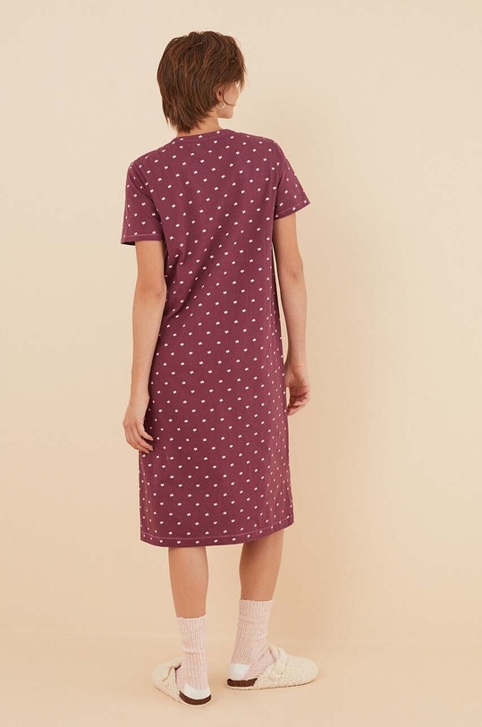 women'secret koszula nocna bawełniana LA VECINA RUBIA MOUNTAIN różowy 4446212