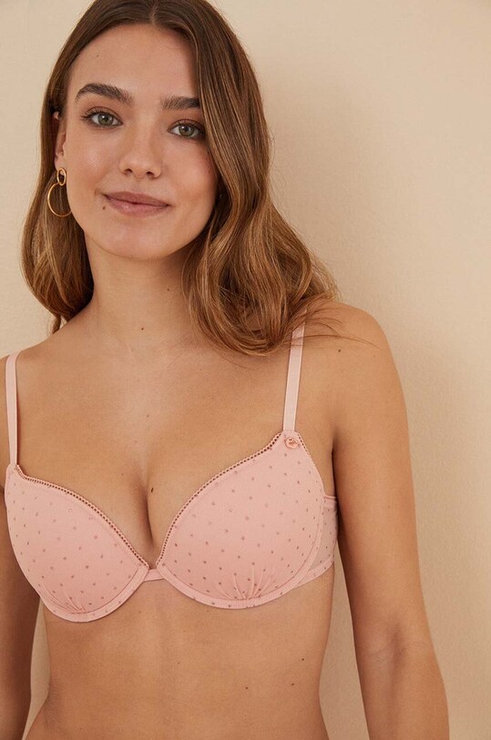Бюстгальтер women'secret FEMININE LA VECINA RUBIA тканина рожевий 4026389.390.391