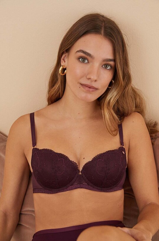 Odzież women'secret biustonosz FEMININE LA VECINA RUBIA 4026395.396.397 fioletowy