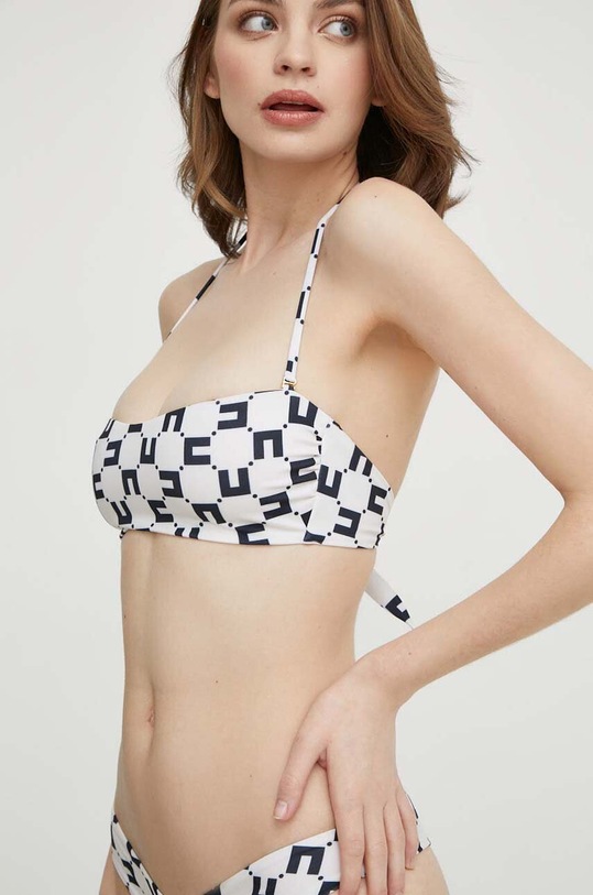 Elisabetta Franchi costum de baie din două piese cu balene bej CS57N41E2