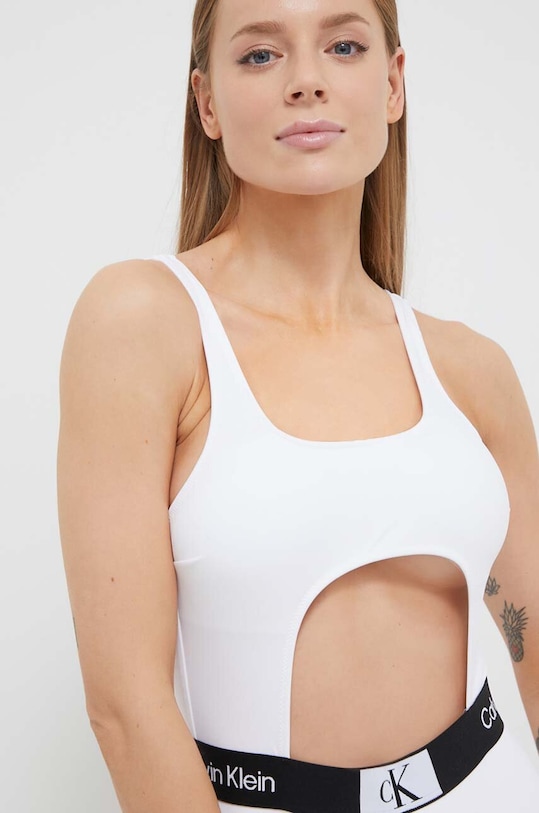 Calvin Klein jednoczęściowy strój kąpielowy biały KW0KW02260