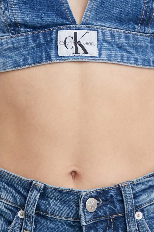 Calvin Klein Jeans top jeansowy niebieski J20J222475