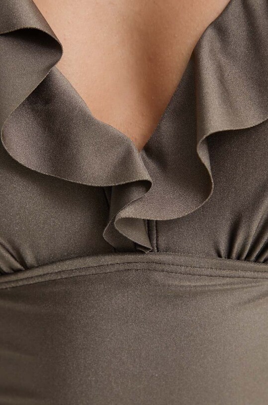 Dkny jednoczęściowy strój kąpielowy zielony DI4MS691