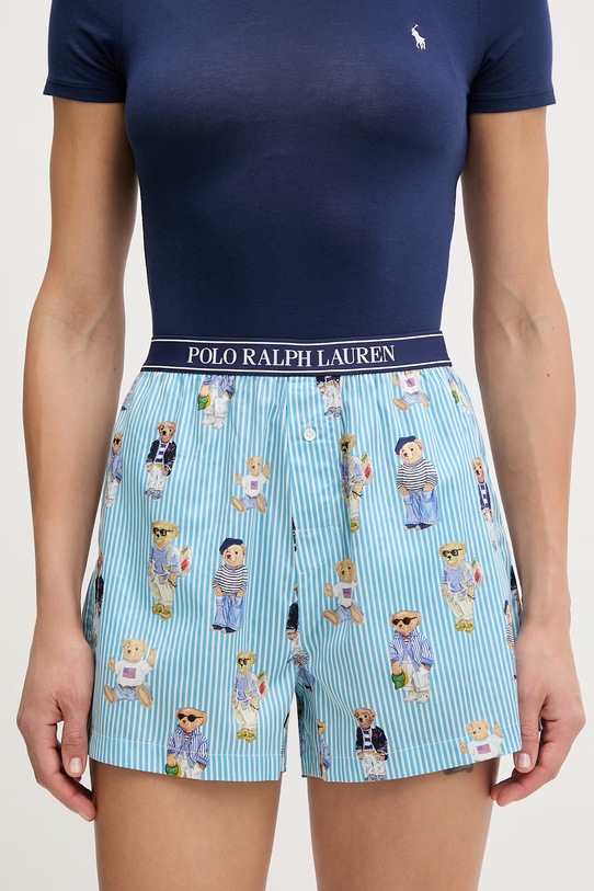 Polo Ralph Lauren піжамні шорти жіночі бавовняні блакитний 4P0119