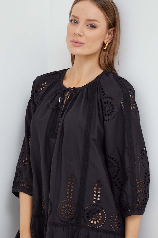 Melissa Odabash sukienka plażowa bawełniana Ashley czarny MO.ASHLEY