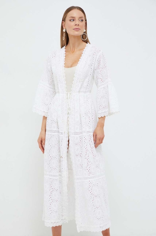 Melissa Odabash narzutka plażowa bawełniana Ava biały MO.AVA