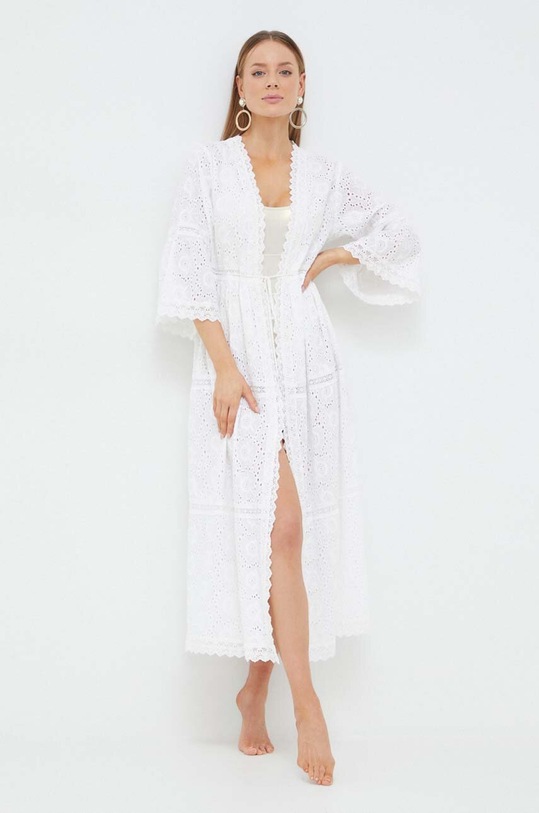 Melissa Odabash narzutka plażowa bawełniana Ava biały MO.AVA