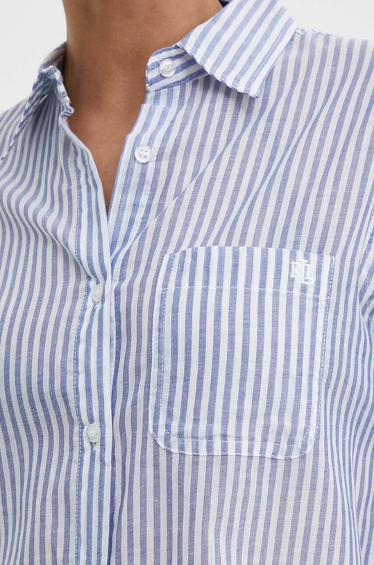 Lauren Ralph Lauren camicia da spiaggia in cotone 20108176 blu