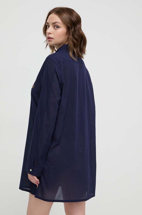 Oblečenie Bavlnená pyžamová košeľa Lauren Ralph Lauren 20498276 tmavomodrá