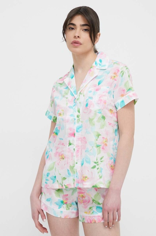Pyžamo Lauren Ralph Lauren látka ružová ILN12317