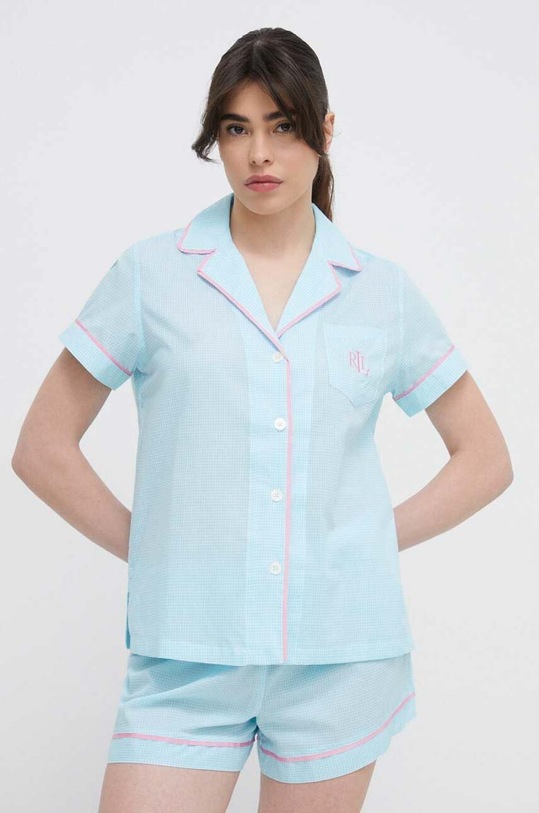 Pyžamo Lauren Ralph Lauren sada modrá ILN12317