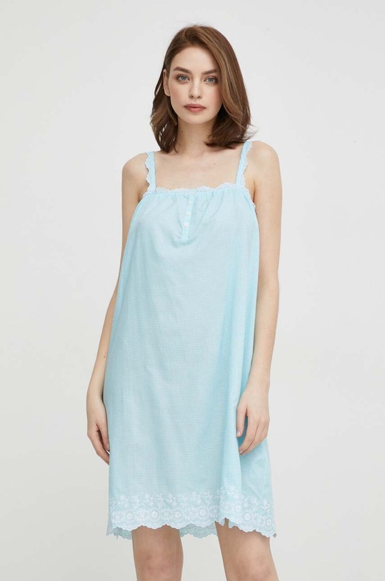 Lauren Ralph Lauren koszula nocna tkanina niebieski ILN22345