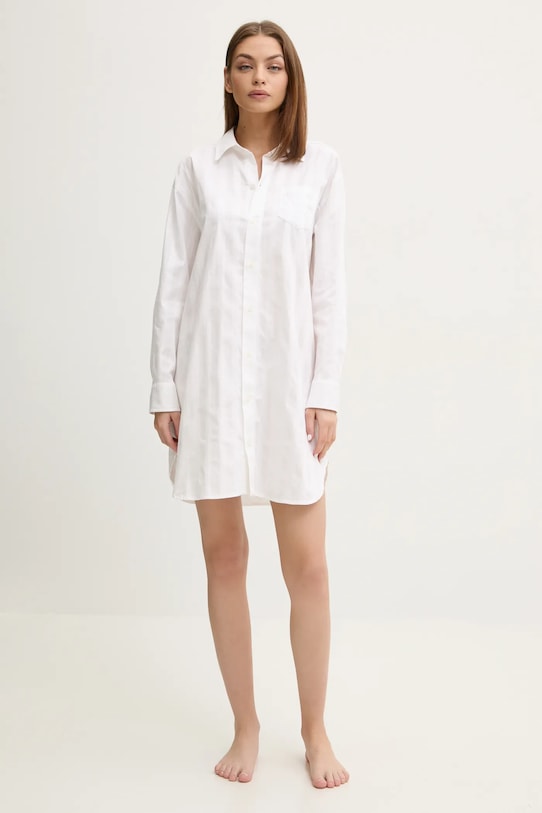 Lauren Ralph Lauren koszula nocna bawełniana bawełna biały ILN32305