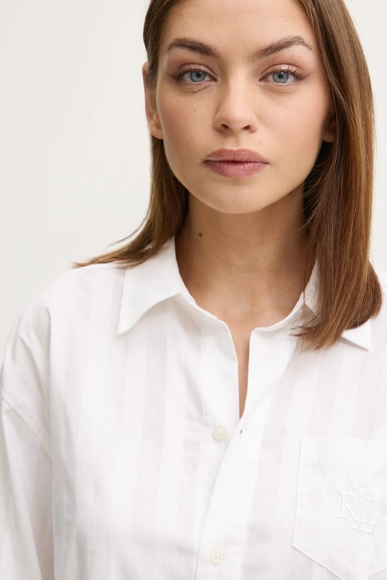 Lauren Ralph Lauren koszula nocna bawełniana biały ILN32305