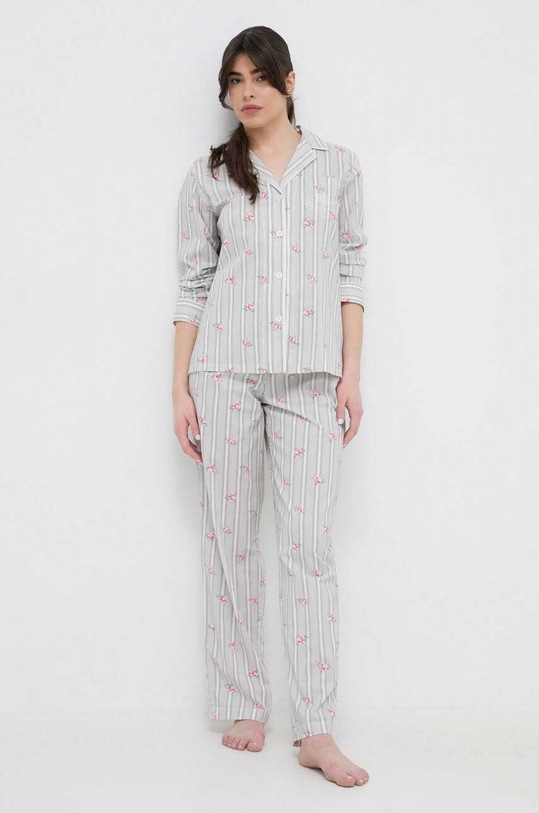 Lauren Ralph Lauren piżama tkanina beżowy ILN92304