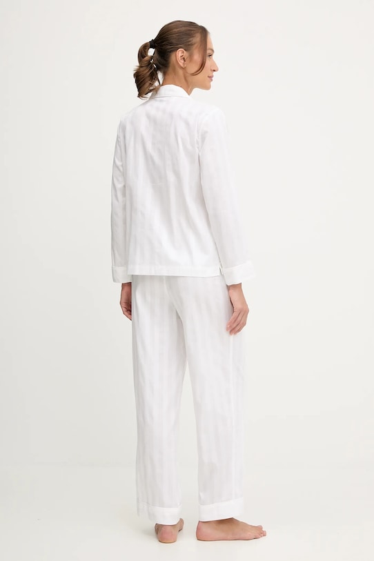 Lauren Ralph Lauren pijamale de bumbac ILN92305 alb AW25