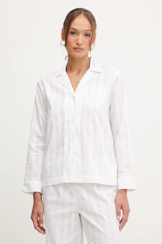 Odzież Lauren Ralph Lauren piżama bawełniana ILN92305 biały
