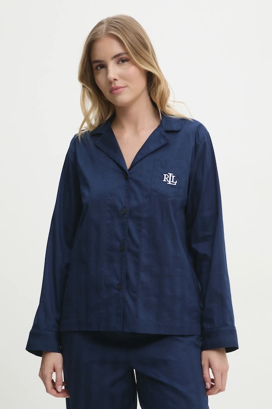 Oblačila Bombažna pižama Lauren Ralph Lauren ILN92305 mornarsko modra