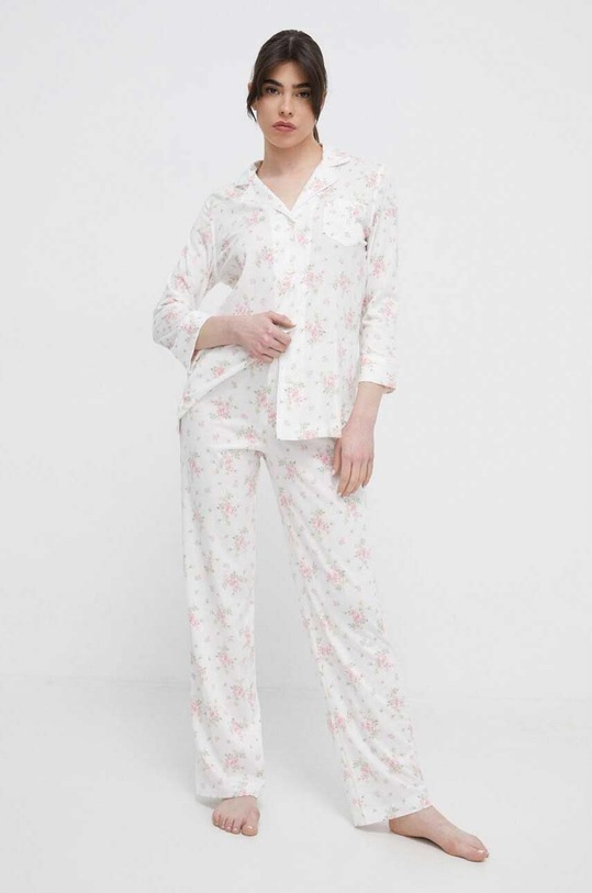 Lauren Ralph Lauren piżama dzianina biały ILN92306