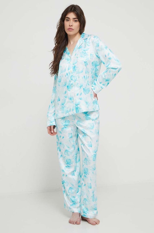 Lauren Ralph Lauren piżama tkanina niebieski ILN92318