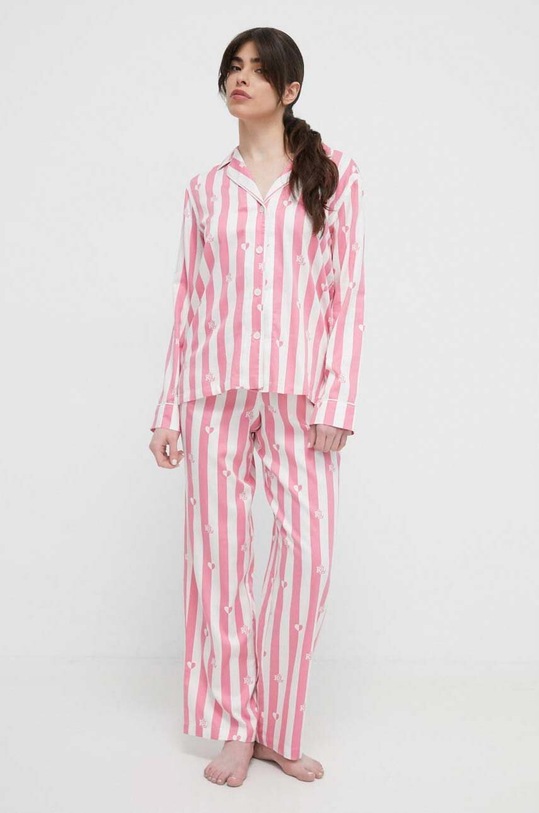 Lauren Ralph Lauren piżama tkanina różowy ILN92325