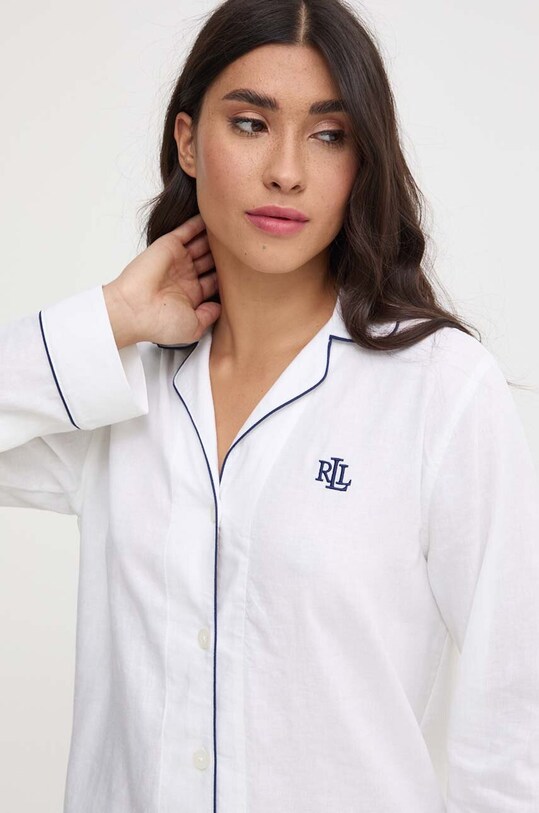 Lauren Ralph Lauren piżama lniana ILN12335 biały