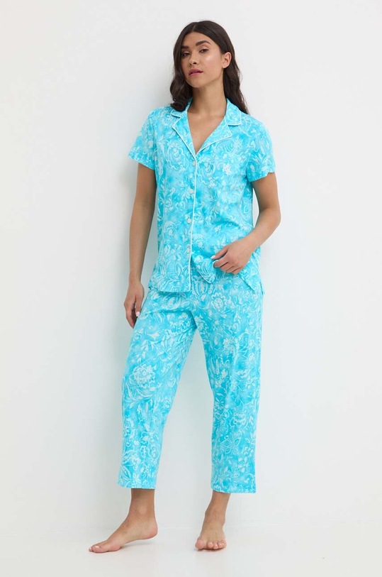 Pyžamo Lauren Ralph Lauren sada modrá ILN92331