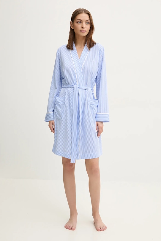 Lauren Ralph Lauren halat de baie din bumbac I814702 albastru AA00