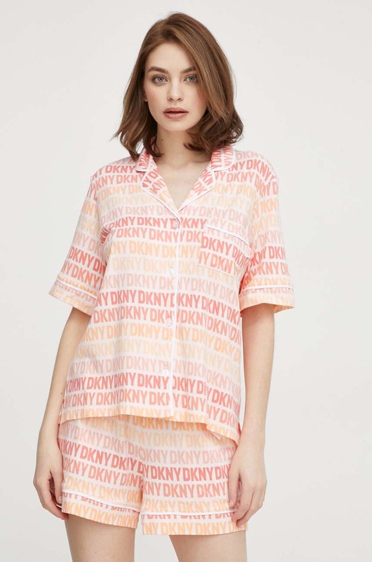 Dkny piżama dzianina pomarańczowy YI50003