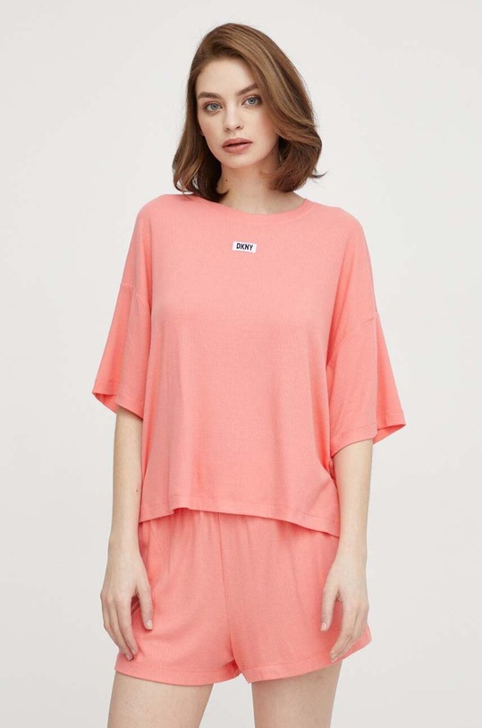 Πιτζάμα DKNY πλεκτό ύφασμα ροζ YI50004