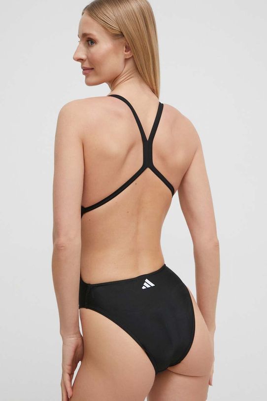 adidas Performance jednoczęściowy strój kąpielowy 3 Bar Logo Print HR4368 czarny SS24