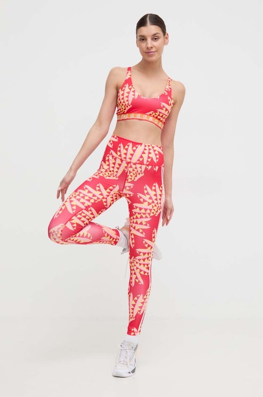 adidas Performance biustonosz sportowy x FARM Rio IN3751 czerwony SS24