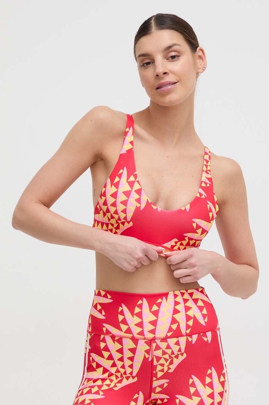 adidas Performance biustonosz sportowy x FARM Rio czerwony IN3751