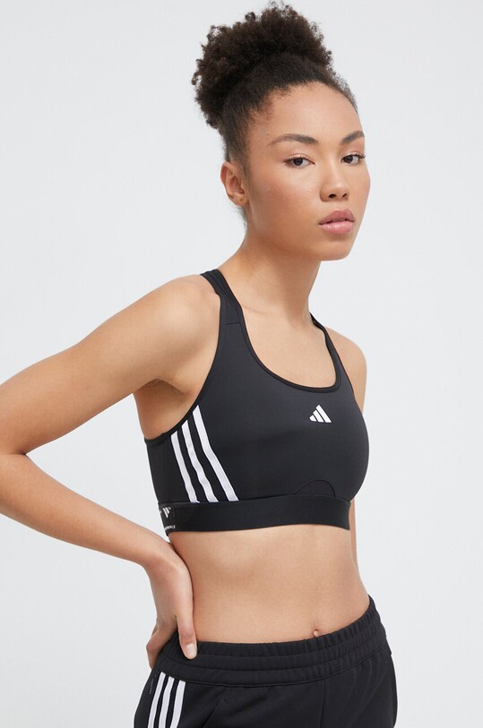 Спортивний бюстгальтер adidas Performance Powerreact легко ущільнена чорний IQ3351