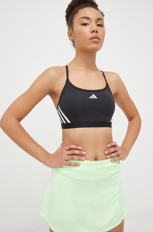 Športová podprsenka adidas Performance Aeroreact bez kostíc čierna IQ3354