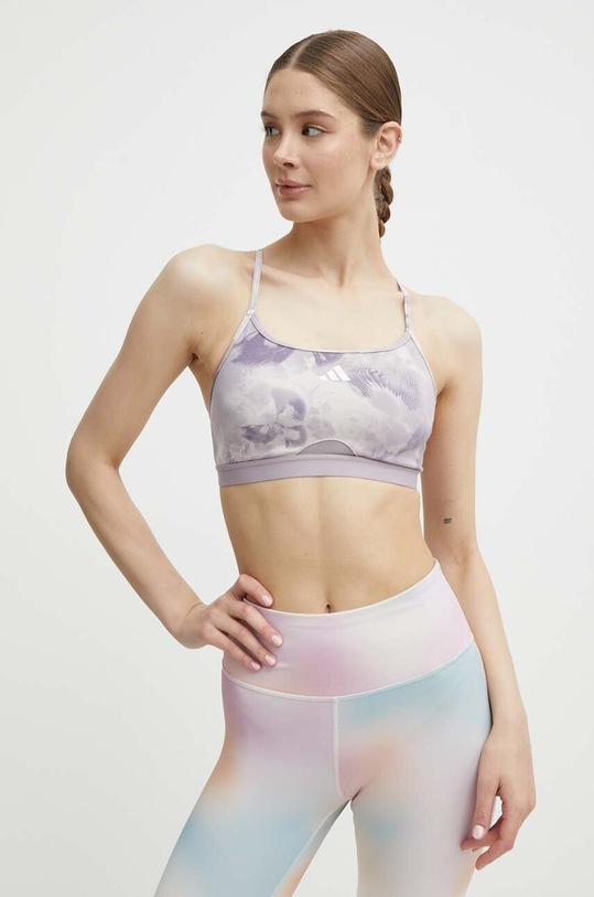 Športová podprsenka adidas Performance fialová IQ3378