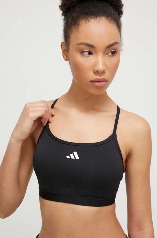 Športová podprsenka adidas Performance Aeroreact bez kostíc čierna IQ3388