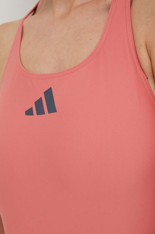 Слитный купальник adidas Performance 3 Bars IQ3985 розовый