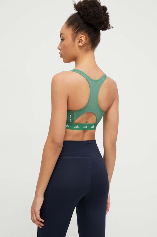 Одежда Спортивный бюстгальтер adidas Performance Powerreact IT6641 зелёный
