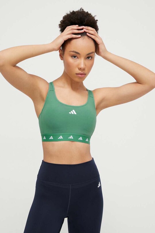adidas Performance sutien sport Powerreact verde IT6641