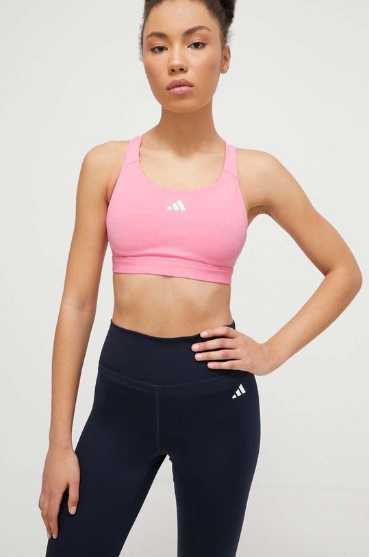Sportovní podprsenka adidas Performance růžová IT6684