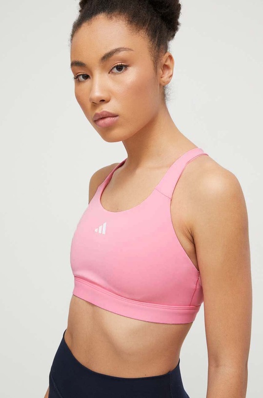 Sportovní podprsenka adidas Performance IT6684 růžová