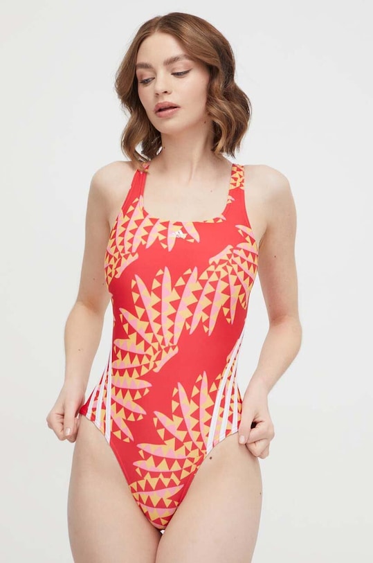 adidas Performance jednoczęściowy strój kąpielowy x Farm Rio miękka czerwony IT8584