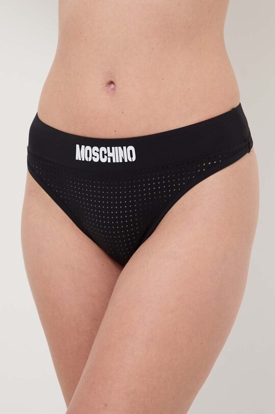 Стринги Moschino Underwear трикотаж чорний 1308.4407