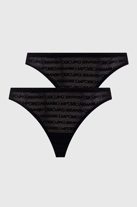 Труси Emporio Armani Underwear 2-pack мереживо чорний 163337.3F204
